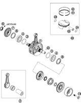 KTM BOTTOM TRIPLE CLAMP CPL. 2014 150 XC 7770103212230