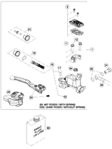 KTM HAND BREAK CYLIND. CPL. EXC 14 2019 350 EXC-F 77713001144