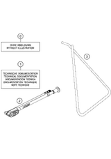 KTM AXLE CLAMP R/S CPL. W. TUBE 2023 50 SX MINI Chassis 35480455S3