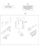 KTM AXLE CLAMP L/S CPL. W. TUBE 2017 50 SX MINI 35480456S1