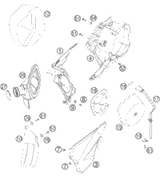KTM BOTTOM TRIPLE CLAMP CPL. D=60 D=60 2010 990 Adventure Orange ABS 6000103201801S