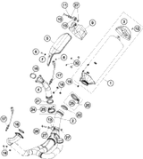 KTM EXH. COV. L/S CPL. BL.BR. RC8 2010 1190 RC8-R 6900805513330A