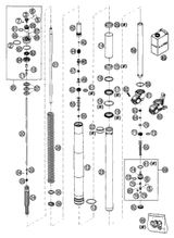 KTM AXLE CLAMP R/S CPL. USD48  04 2004 525 MXC Racing 48600238S