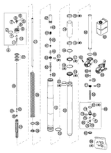 KTM AXLE CLAMP R/S CPL. USD48  04 2005 640 LC4 Supermoto Blue 48600238S