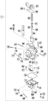 KTM THROTTLE VALVE CPL. 2007 250 XC-F 57331035000