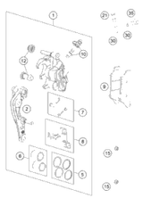KTM CALIPER NAT. WITHOUT PADS 2011 200 XC-W 7701301500101