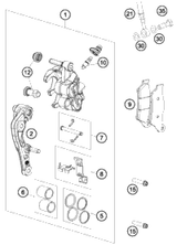 KTM CALIPER NAT. WITHOUT PADS 2012 450 XCW 7701301500101