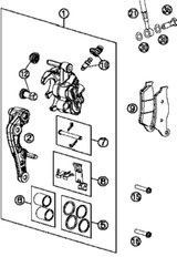 KTM CALIPER NAT. WITHOUT PADS 2022 500 EXC-F Chassis 7701301500101