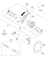 KTM Rear wheel hub cpl. 2022 300 XC-W TPI ERZBERGRODEO Chassis 7901091014404