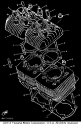 Gasket, Cylinder 1993 VK540 II (VK540ET) 89N-11351-00-00