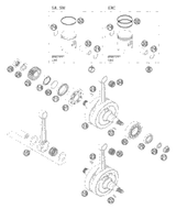 KTM CON.ROD REPAIR KIT   125'07 125'07 2008 144 SX 50330015100