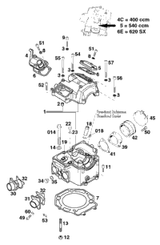 KTM E-STARTER ENGINE CPL. LC4-E 1998 400 R 58440001000