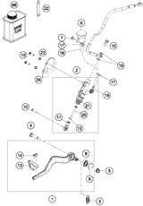 KTM BRAKE CALIPER REAR W/O PADS 2022 1290 SUPER ADVENTURE S, black Chassis 6031308010130