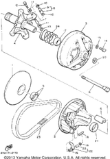 Washer, Plate 1990 PHAZER II LE (ELEC START) (PZ480EP) 90201-077F5-00