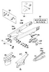 KTM EXHAUST PIPE CPL. 125 SX2004 2005 125 EXC 50305007200