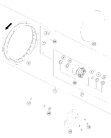 KTM Bottom triple clamp, cmpl. X=22mm 2024 450 SX-F Chassis A46001132022C1