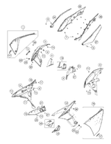 KTM Fuel tank spoiler right NEW PART 2019 1290 SUPER ADVENTURE S ORANGE 60708051033KCA