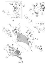 KTM EXHAUST MANIFOLD 250 EXC-F 07 07 2008 250 XCF-W USA 77005007100