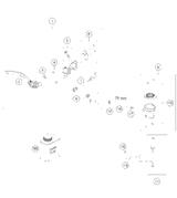 KTM Hand brake cylinder complete 2018 1290 SUPER ADVENTURE S ORANGE - Chassis 6201310110030