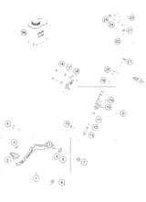 KTM Hand brake cylinder complete 2020 1290 SUPER ADVENTURE S ORANGE 6201310110030