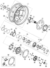 KTM Rear wheel axle 2021 1290 SUPER DUKE R (ORANGE) Chassis 61310385100