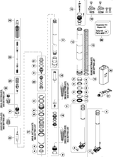 KTM FORK LEG L/S + TUBE CPL. 2018 300 XC 48601407S2