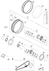 KTM Rim 4,5x18'' TL bl.w.sticker 2022 890 ADVENTURE, Bblack Chassis 6031007010033A