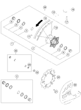 KTM Rear wheel cmpl. 2023 300 XC-W ERZBERGRODEO Chassis 7901090214404