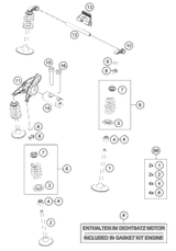 KTM PISTON D=101(F.41/33VALVE) (As required) 2010 990 Adventure 61130007000 I