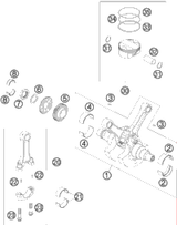 KTM PISTON KIT GR. I 1290 SD As Required 2014 1290 SD R BLACK 61330007010 I