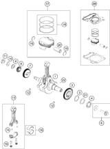KTM shockabsorber rear 2022 RC 390, Orange - B.D. Chassis 94804010044