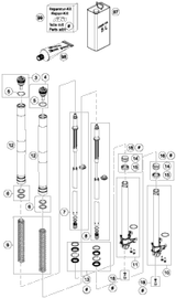 KTM AXLE CLAMP WITH INNER TUBE 2014 1190 ADV-R 48601304S1