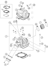 KTM Cylinder head cmpl. 2020 500 EXC-F SIX DAYS 79536520144