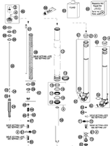 KTM OUTER TUBE L=550MM D=54/60 2016 1290 SUPERDUKE R BLACK 48600484