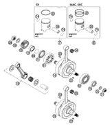 KTM CRANKSHAFT CPL. 125 SX  2007 2007 2009 125 SX 50330018400