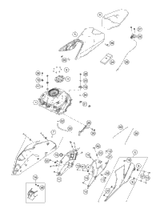 KTM leg assembly right - non heavy duty 2019 RC 390 BLACK 93501002100