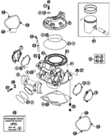 KTM CRANKSHAFT 250/300    06 2006 250 XC 54830118100