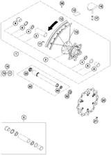 KTM Rear wheel hub cpl. 2020 85 SX 17_14 70010010144