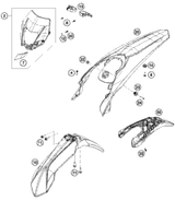 KTM FRONTWHEEL CPL.1,6X21''GIANT 22 2021 300 XC TPI Chassis 7810900154430