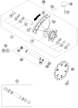 KTM REARWHEEL CPL.2,15X18''GIANT SW 2017 350 XC-F 7811000124430
