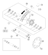 KTM REAR WHEEL CPL.2,15X19''EXC.13 13 2014 350 SXF 77710001044