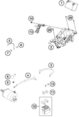 KTM CYLINDER AND PISTON 2016 250 XCF 79030038000