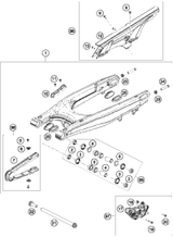 KTM REAR WHEEL CPL. 5X17''   07 07 2009 690 Duke White 7561000104433