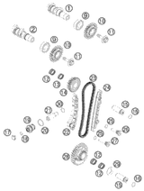 KTM CYLINDER HEAD CPL. 2009 505 XC-F 77336020144