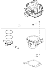 KTM ENGINE CASE CPL. EXC 2017 500 EXC-F 79430500044