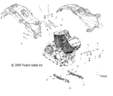 Victory Cradle, Engine, Rh, Black Engine Wrinkle 2014  Cross Country/Touring/15Th Anniversary All Options (V14Da/Db/Dw/Tw/Zw36) 5136540-521