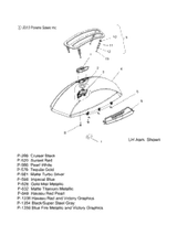Victory Lid, Saddlebag, Rh 2014  Cross Country/Touring/15Th Anniversary All Options (V14Da/Db/Dw/Tw/Zw36) 5438483-566