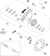 KTM REAR WHEEL CPL.2,15X18'' DID03 2005 125 SXS & 54810001244 KTM REAR WHEEL CPL.2,15X18'' DID03 2005 125 SXS & 54810001244