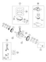 KTM CYLINDER + PISTON CPL. 2016 390 RC CUP 90230038000