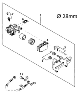KTM AXLE-CLAMP R/S CPL. W. TUBE 2011 1190 RC8R Black 43570522S1